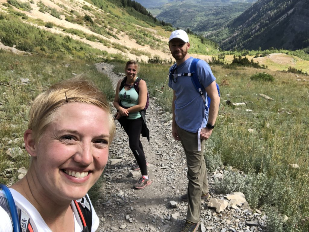 The three of us on our way up. Before my blisters started forming.